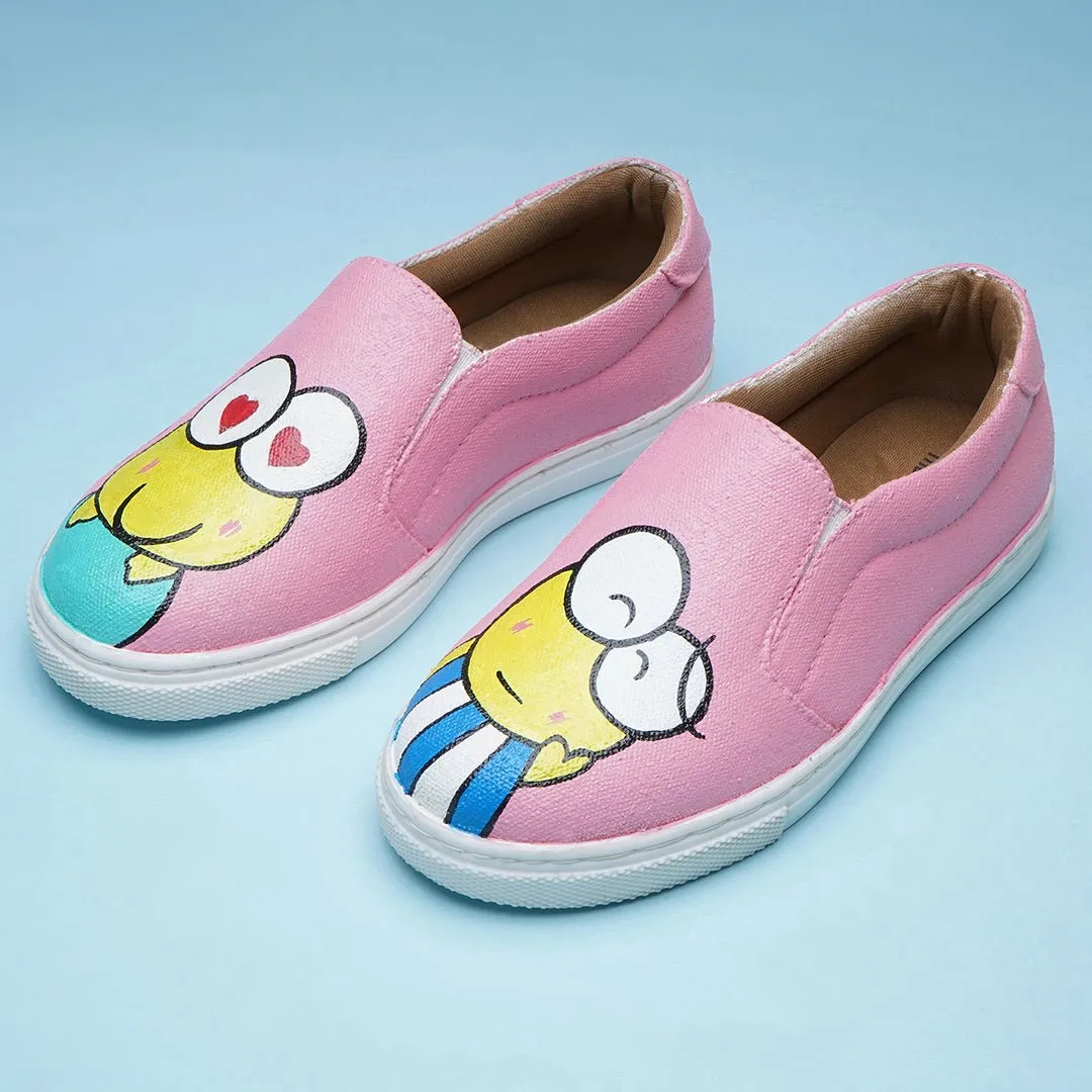 Pink Froggie Slipons