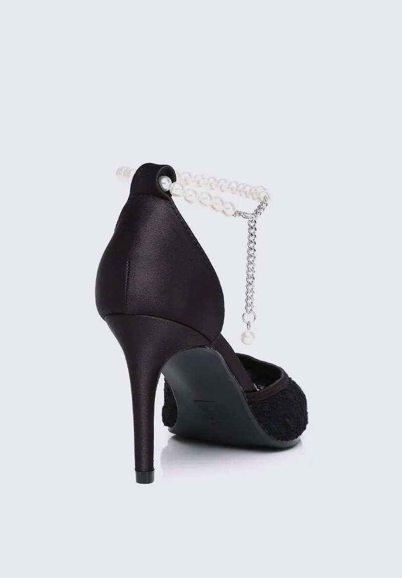 Poppy Comfy Heels In Black