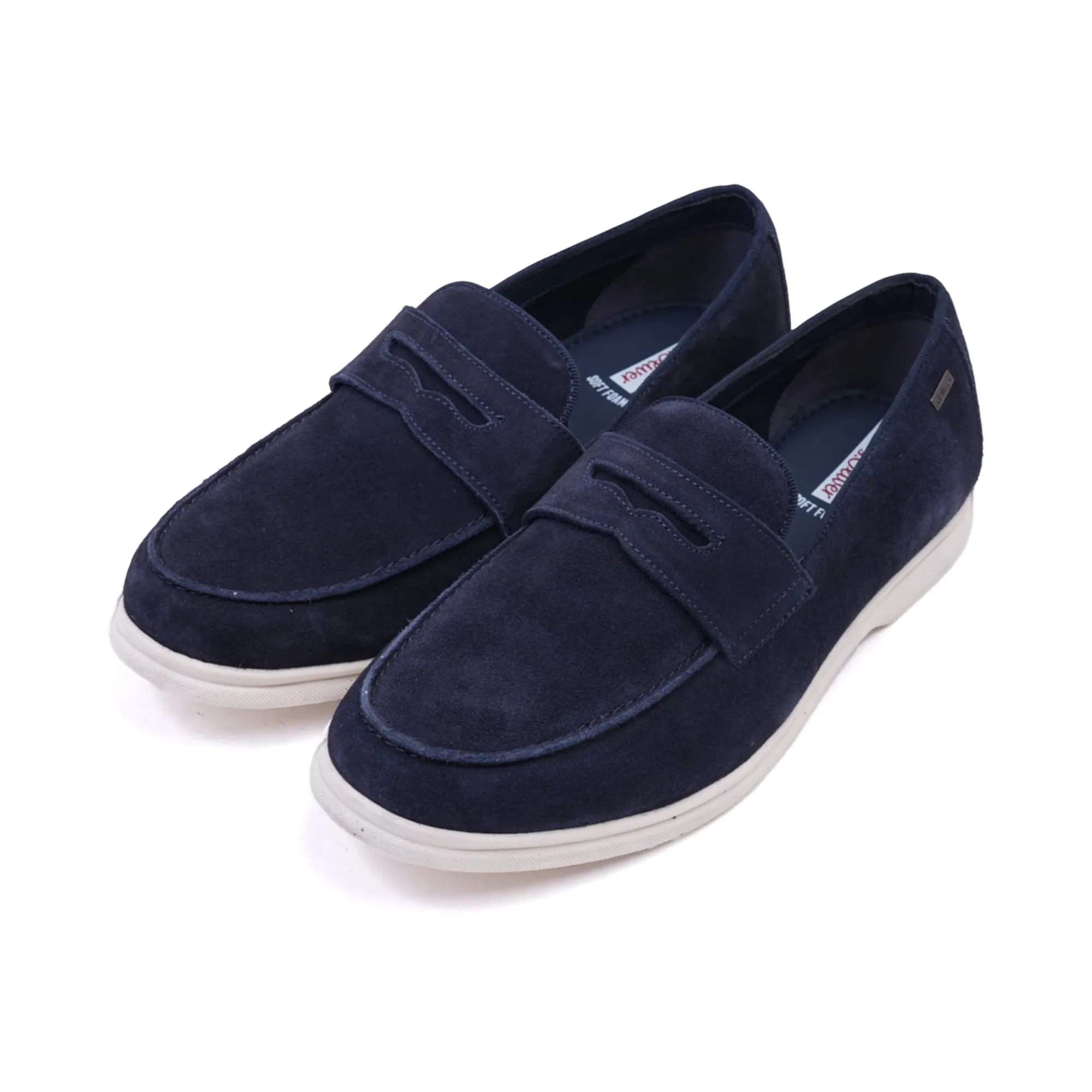 S. Oliver Men's Soft Foam Suede Casual Loafers Navy
