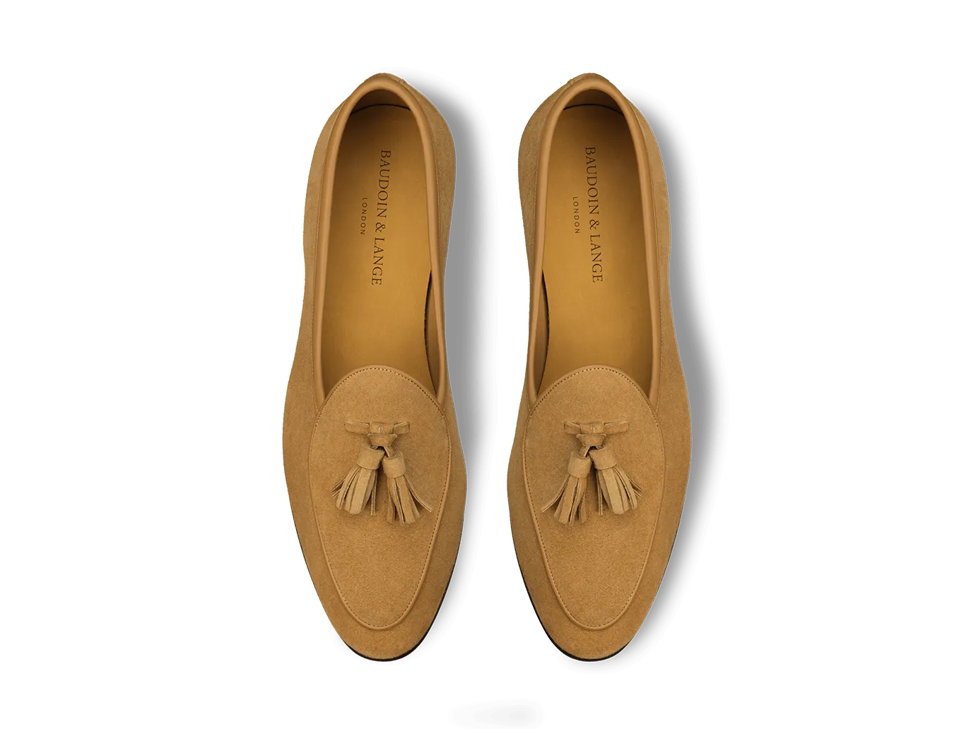 Sagan Classic Tassel Loafers in Sahara Asteria Suede with Leather Sole