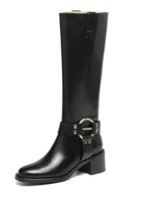 USS Shoes Olei Women's Knee-High Round Toe Western Boots