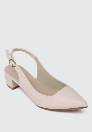 Valerie Comfy Heels In Beige