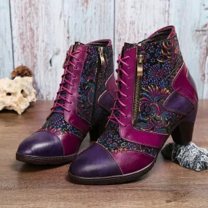 Women's Bohemian Vintage Leather Boots